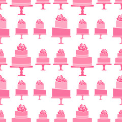Pink Cake Pattern Background