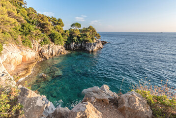 Fototapeta premium Crique paradisiaque du Cap Ferrat sur la Côte d'Azur