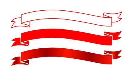 ribbon label red for decoration banner, ribbon sticker frame for tag label decorative, ribbon badge sign set
