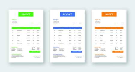 Invoice modern business Design eps
