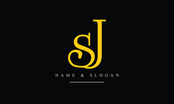 SJ, JS, S, J abstract letters logo monogram