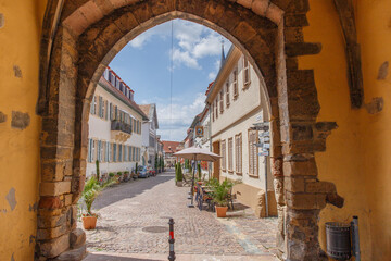 Das Haintor in Freinsheim, Rheinland-Pfalz, Deutschland
