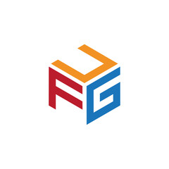 Hexagon logo with the letters UFG design