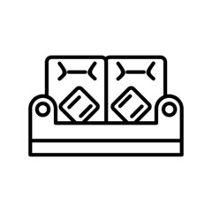 Sofa Vector Line Icon Design