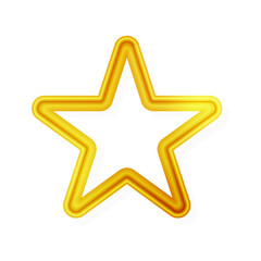 Luxury 3d gold frame isolated on white background. 