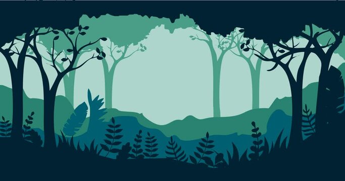 forest jungle tre plant background animation