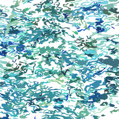 abstract grunge background, blue waves, splashes and blots on a white background. Vector illustration