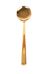 spoon brass gold isolated on white background