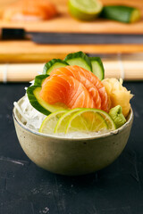 salmon sashimi sushibar japanese kitchen