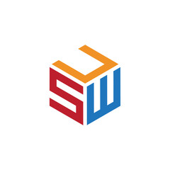 Hexagon logo with the letters USW design