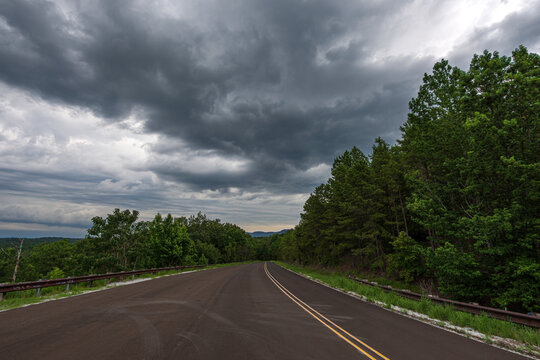dark storm clouds blowing in