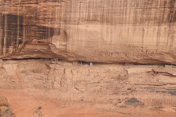 Anasazi ruins, ancient cliff dwellings, located in the sandstone walls of Canyon De Chelly, Chinle, Apache County, northeastern Arizona.