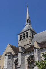 Holy Cross Church (Eglise Sainte Croix, first half of XII century) in Provins. Provins - commune in Seine-et-Marne department, Ile-de-France region, north-central France.