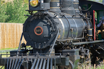An Old Steam Locomotive in Action