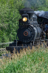 An Old Steam Locomotive in Action