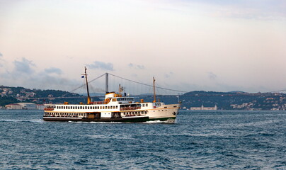 Cruise ship on a Bosphorus, Istanbul, Turkey