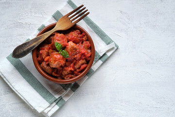 Meatballs with tomato sauce