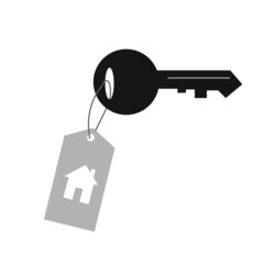 Outline home key icon illustration  symbol
