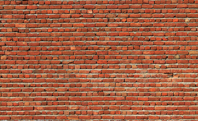 Red Brick Wall Closeup Background
