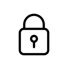 Padlock with lock, icon, vector.