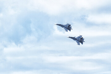 Plane in the sky in Russia