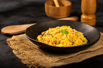 Cuscuz. Typical food from northeastern Brazil.