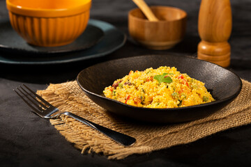 Cuscuz. Typical food from northeastern Brazil.