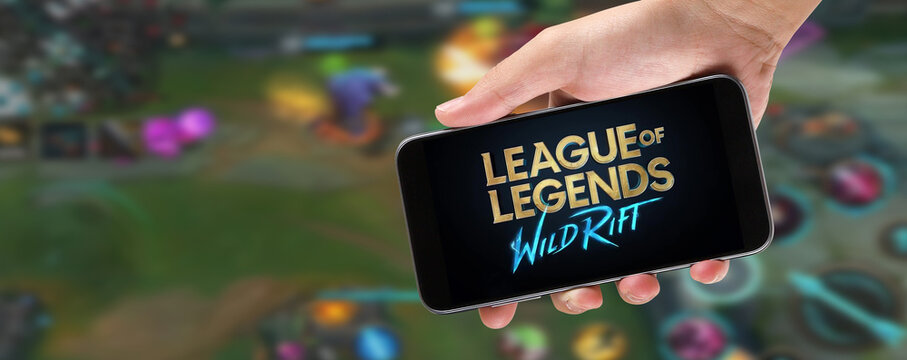 Curitiba, Paraná, Brazil - February 9, 2021. League Of Legends: Wild Rift Is An Electronic Game Of The MOBA Genre Developed And Published By Riot Games For Android, IOS.