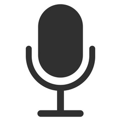 Microphone vector icon on transparent background, Microphone icon