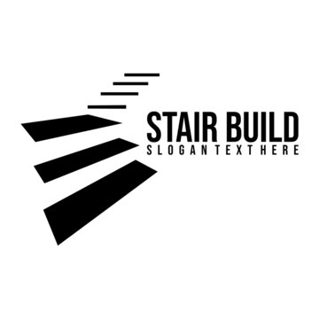 stair logo brand design vector
