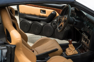 Built in speakers in a car door