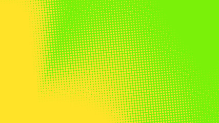 Abstract dots halftone green yellow colors pattern gradient texture background.