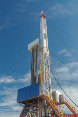 The design of a drilling rig for drilling wells in an oil and gas field in the far north. Oil rig...