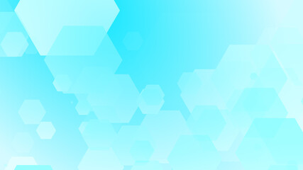 Obraz premium Abstract hexagon geometric white blue pattern technology medical and science background.