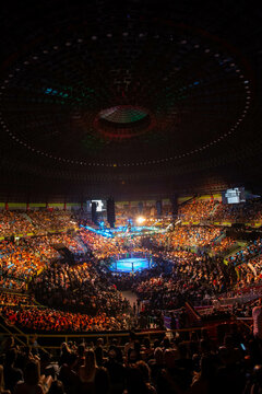 S&atilde;o Paulo, S&atilde;o Paulo, Brazil, October 28, 2017. UFC Fight Night: Brunson vs. Machida. Octagon, stadium gym