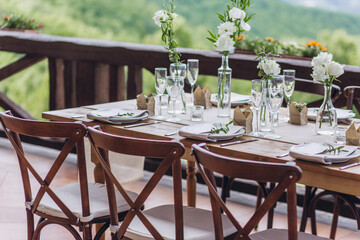 Boho wedding table for a newlywed banquet.