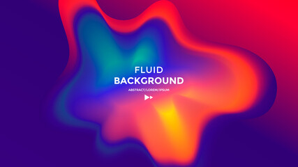 Red and blue fluid wave. Colorful abstract background