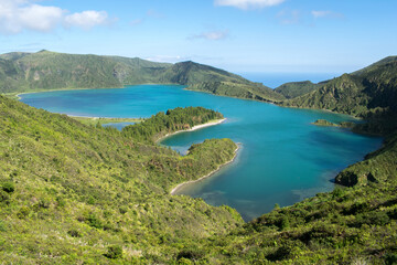 Naklejka premium Lagoa do Fogo, San Miguel, Islas Azores