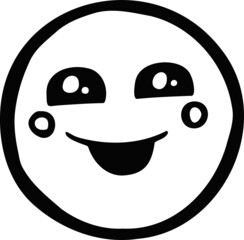 Vector original smiley, emotion line illustration