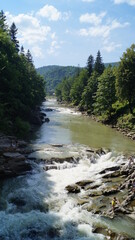 mountain river in the mountains