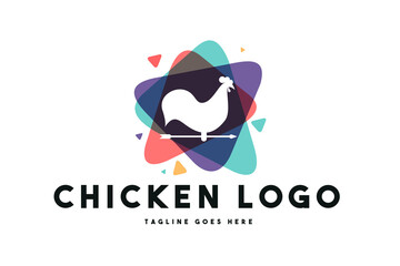 Fototapeta premium chicken rooster logo design template
