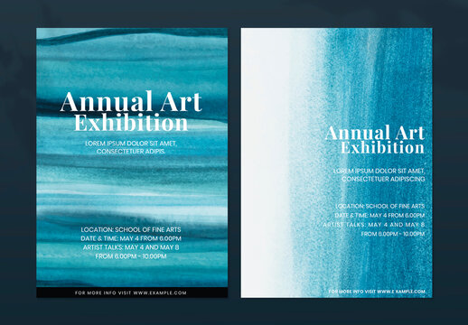 Art Exhibition Watercolor Poster Layout
