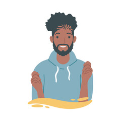 afro young man