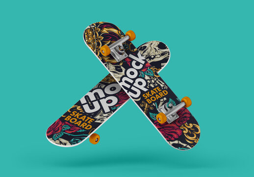 Skateboard Mockup for Creative Design and Branding Projects