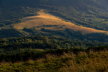 View of the Bieszczadzkie peak from Połonina Caryńska, Bieszczadzki National Park, Wetlina