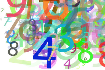 colorful numbers counter design art
