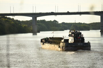 truck on the river