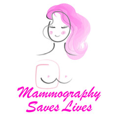 Breast cancer prevention watercolour vector banner, icon. Mammography saving woman life. Increasing breast awareness. Healthcare poster a girl with nude breast. Women's screening, self diagnostic.