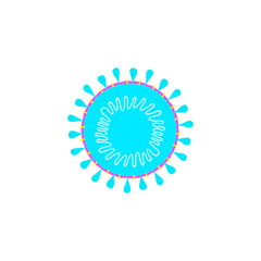 coronavirus cartoon isolated vector illustration