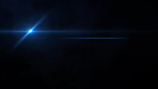 4K Isolated Global parameter Blue light rays animation Background. Shine or sun effect on black screen. Glitter, shiny, bright, flare, particles. Optical Lens Flare Effect and leaks Light transitions